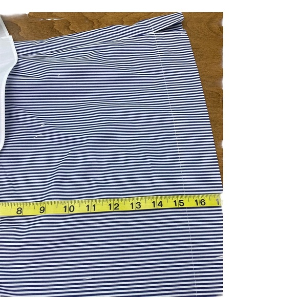 Jcrew one shoulder ruffle top blouse stripe blue and white Size 16 NWT - Picture 11 of 11